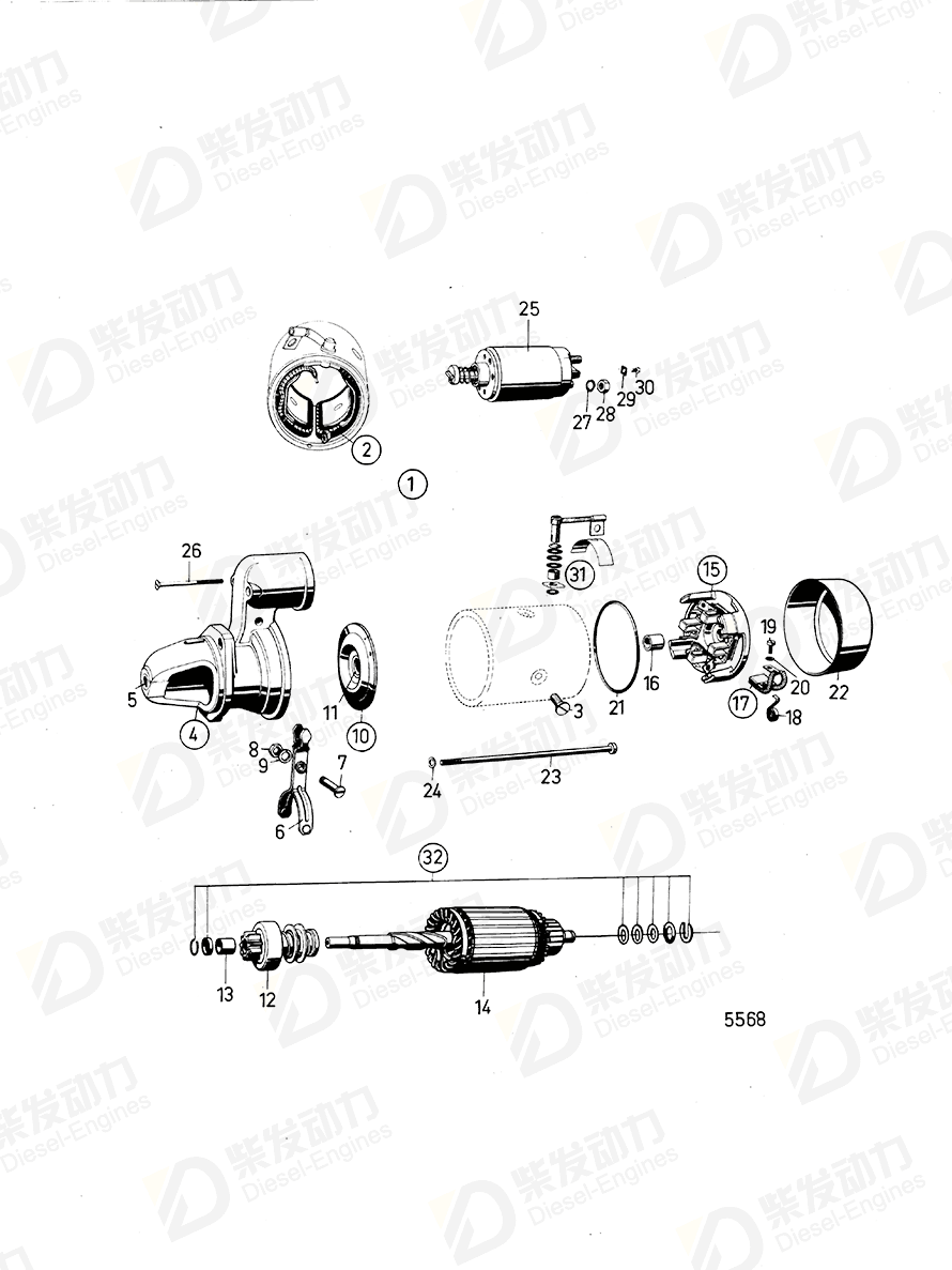 volvo penta Starter solenoid 6643967 Drawing volvo penta Starter solenoid 6643967 Drawing